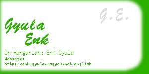gyula enk business card